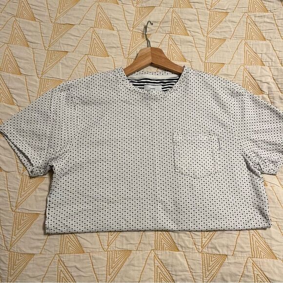 ⭐️MUST GO free ship! Peter Werth Men’s Bridger Tee - Textured White + Navy Small - Picture 11 of 13